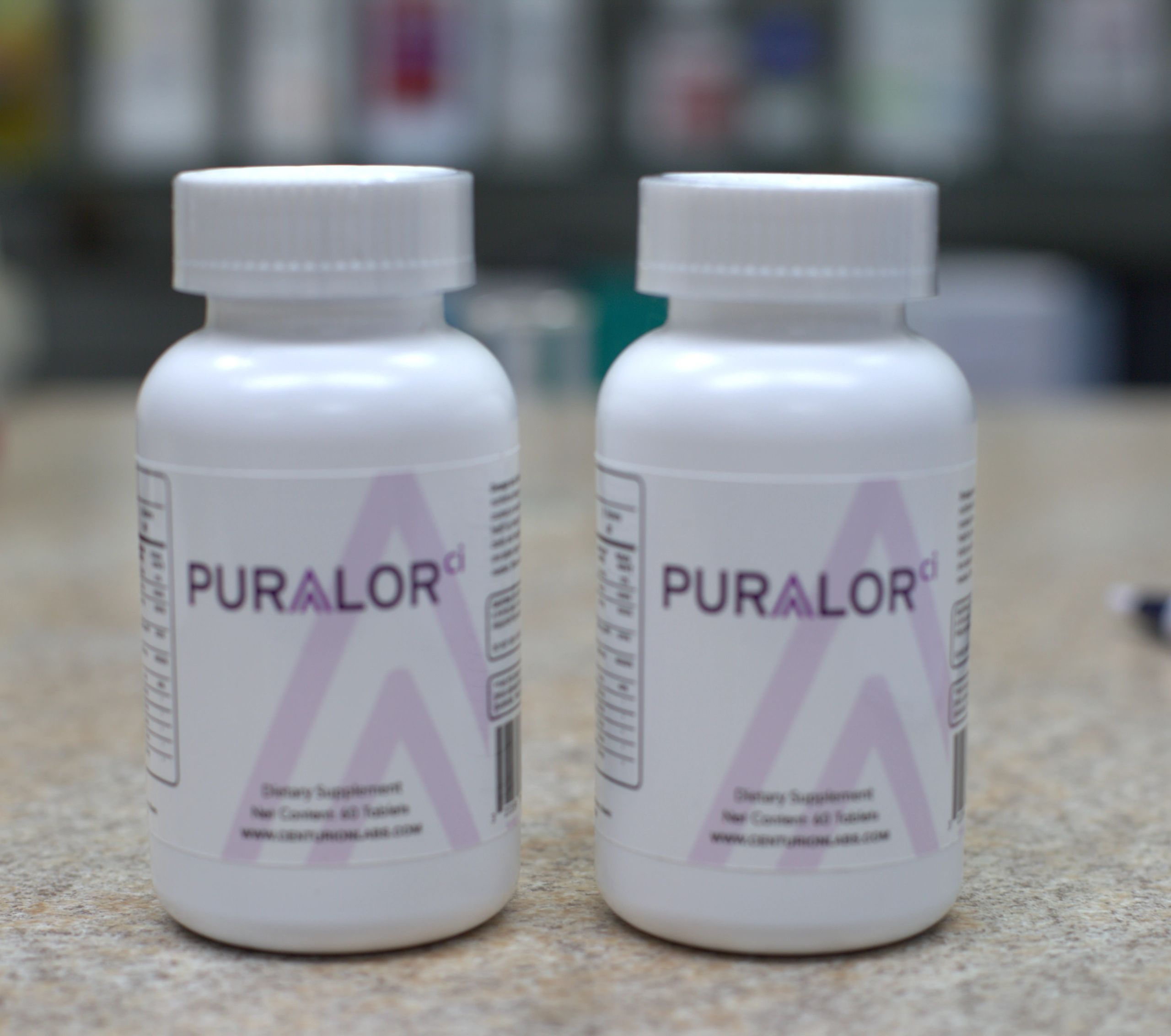 Puralor dietary supplement bottles